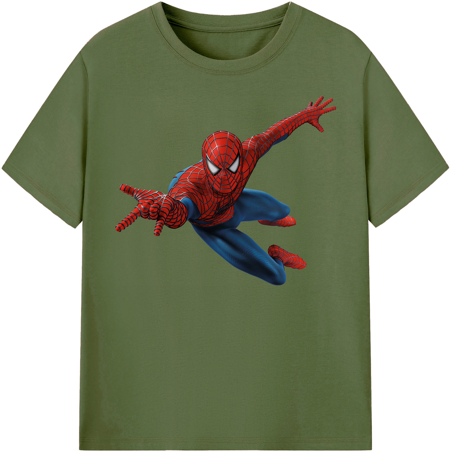 （画像用） Spider Man スパイダーマン 綿100％半袖Tシャツ（フロントプリント）